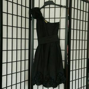 One Shoulder Black Dress